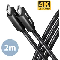 Axagon Usb-C to 3.2 Gen 2 cable 2M, 100W, Black Bucm32-Cm20Ab
