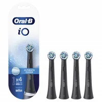 Braun Oral-B iO Ultimate Clean Tooth Brush Heads, 4 pcs, Black Io