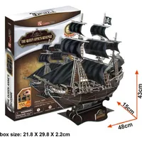 Cubic Fun Cubicfun 3D puzle Pirātu kuģis Karalienes Annas atriebība T4005H