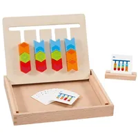Goki Color sorting board in a wooden box, can be set up 58406 Krāsu spēle ar kartiņām