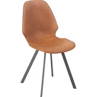 Krēsls Helena 50X46Xh82Cm, materiāls ādas aizvietotājs, krāsa brūna, kājas melns metāls 4741243200784