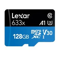 Lexar 128Gb High-Performance 633X microSDXC Uhs-I, up to 100Mb/S read 45Mb/S write C10 A1 V30 U3 Ls Lsdmi128Bb633A