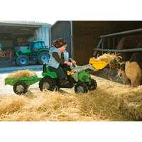 Roll Toys rollyKid Deutz-Fahr Agropuls 420 023196Pedāļu traktors ar piekabi un frontālo iekrāv 023196