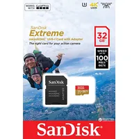 Sandisk Microsdhc 32Gb Extreme Action Camera 100Mb/S A1 /V30/Uhs-I/U3 Class 10 Sdsqxaf-032G-Gn6Aa