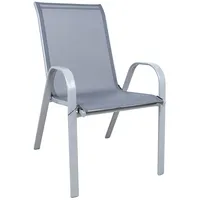 Dārza krēsls Dublin 73X55,5Xh93 cm, materiāls tekstils, krāsa pelēka, metāla rāmis, 4741243119239