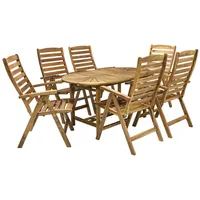 Dārza mēbeļu komplekts Finlay galds un 6 krēsli 13184, pagarināms, koks akācija, apdare pi 4741617104762