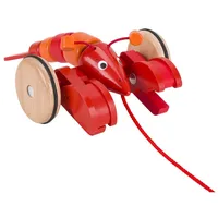 Goki Pull-Along animal Lobster Rüdiger 54904 velkama koka rotaļlieta krabis