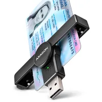 Id karšu lasītājs Axagon Foldable pocket Usb-A card reader Cre-Smpa