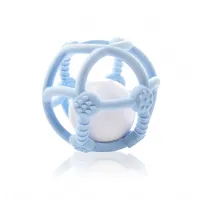 Kidsme silikona zobgrauznis bumba, gaiši zila - 9672S