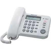 Panasonic Corded Kx-Ts560Fxw 588 g, White, Caller Id, Phonebook capacity 50 entries, Built-In displa