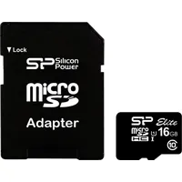 Silicon Power 16Gb Micro Sdhc Uhs-I Class 10 With Sd Adapter Sp016Gbsthbu1V10-Sp