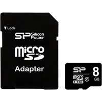 Silicon Power 8 Gb, Microsdhc, Flash memory class 10, Sd adapter Sp008Gbsth010V10Sp