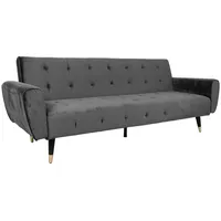 Sofa bed Falun 214X83Xh82Cm, grey velvet dīvāns 4741243779020