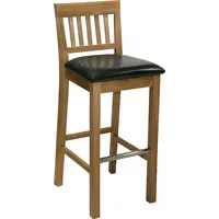 Bāra krēsls Laura 40X40Xh72/99Cm, sēdeklis ādas imitācija, krāsa tumši brūns, koks ozols, 4741243199637