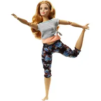 Barbie Made to Move Orange Shirt Ftg84 Lokāmas kājas un rokas Ftg80