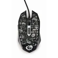 Gembird Usb Led Gaming mouse Mus-6B-Grafix-01 Black Musg-Rgb-01