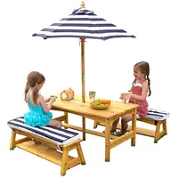 Kidkraft Outdoor Table and Bench Set with Cushions Umbrella 106