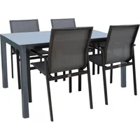 Dārza mēbeļu komplekts Amalfi galds un 4 krēsli 14533, pelēks 4741617106117