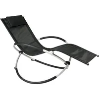 Guļamkrēsls 145X77X86Cm, saliekams, sēdeklis tekstils, krāsa melns, rāmis alumīnijs, 4741243276765