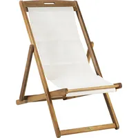 Sauļošanās krēsls Finlay 62,5X108Xh105Cm, guļvieta balts tekstilēns, koks akācija, apstrād 4741243134546