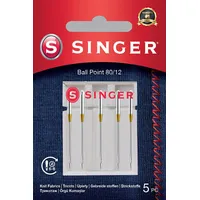 Singer Ball Point Needle 80/12 5Pk for Knit Fabrics 250054303