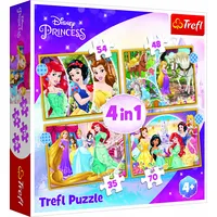 Trefl Disney Princesses Pužļu komplekts 4In1 Princeses 34385T
