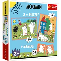 Trefl Moomin Puzles komplekts 30 gab  48 24 memo 93054T