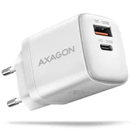 Usb lādētājs Axagon Sil wallcharger 2X port Usb-A  Usb-C, 30W. Acu-Pq30W