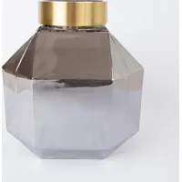 Vase Luxo D18Xh22Cm grey/gold 4741250876170