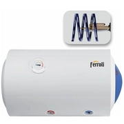 Kombinēts ūdens sildītājs Ferroli Calypso Mt 120L horizontāls E550N0Ea