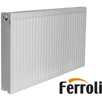 Ferroli apkures radiators ar sānu pieslēgumu 22 tips 400Mm augstums.