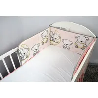 Apmalītes gultiņai - Aizsargs gultai 180 cm Ankras Leon pink, Ankr-Leo000111, pink