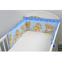 Apmalītes gultiņai - Bērnu gultiņas aizsargapmale 180 сm Ankras Mika blue, Ankr-Mik000058,