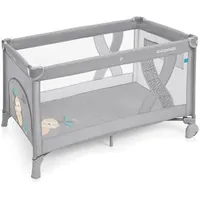 Manēžas un ceļojumu gultas - Ceļojumu gultiņa manēža Baby Design Simple Light grey, Łóżeczko Turystyczne Gultiņa