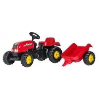 Pedāļu traktori un aksesuāri - Traktors ar pedāļiem piekabi Rolly Toys Kid X 012121, 012121