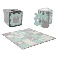 Aktivitātes paklāji un galdiņi - paklājs Puzzle Kinderkraft Luno Mint 31X31 cm 30 elementi, Shapes Mata Piankowe Mint,