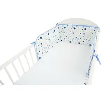 Apmalītes gultiņai - Aizsargs gultai 180 cm Stars blue, Ankr-Sta000130, blue