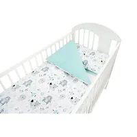 Bērnu gultas veļa 2 daļas - Gultas veļas komplekts no daļām Ankras Animals green K-2 135X100, Ankr-Lsz000014, 1