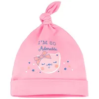 Jaundzimušo cepurītes - Bembi pink kitty Mazuļu cepure 100 kokvilna, 2000001119310,