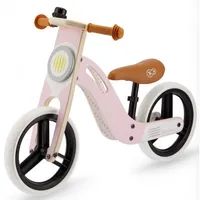 Riteņi bez pedāļiem - Kinderkraft Balance Bike Uniq Pink Bērnu skrējritenis ar koka rāmi, 5902533912780,
