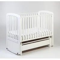 Bērnu gultas 120X60 - gulta šūpulis ar kasti Troll De Lux Glider White Cot-Gn0474, Cot-Gn0474
