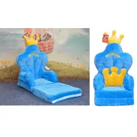 Krēsliņi, pufi - Bērnu mīksts krēsls gulta Throne Blue, 7672215686183, Krēsls Gulta