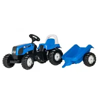 Pedāļu traktori un aksesuāri - Traktors ar pedāļiem piekabi Rolly Toys Kid Landini 011841, 011841