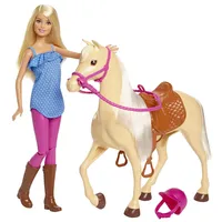 Barbie Lelles un aksesuāri - Doll  Horse lelle ar zirgu Fxh13, Fxh13 Amp Horse,