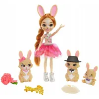 Lelles - Royal Enchantimals Brystal Bunny  family Lelle ar dzīvniekiem Gyj08, Mattel Rodzina Wielopak Gjx43 Amp