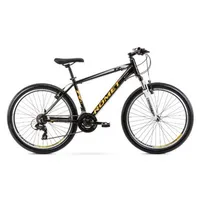 Vīriešu velosipēdi - velosipēds Romet Rambler R6.1 26 black/yellow 14S, 5000000290390, melns 2226144-14S velosipēds,