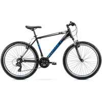 Vīriešu velosipēdi - velosipēds Romet Rambler R6.1 Black/Blue 26 collas, melns 2226145-14S velosipēds,