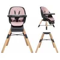 Barošanas krēsli - Muuvo Choc 2 Powder Pink 3In1 Bērnu krēsls-transofmeris, Krzesełko Do Karmienia Pink, Krēsls-Transofmeris