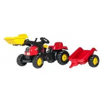 Pedāļu traktori un aksesuāri - Traktors ar pedāļiem piekabi Rolly Toys Rollykid-X 023127, 023127