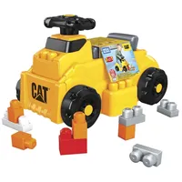 Stumjamās mašīnas - Stumjamā Mašīna Konstruktors Mega Bloks Cat Build N Play Ride-On Hdj29, 0194735024261, Hdj29  039N Plow Ride-On,